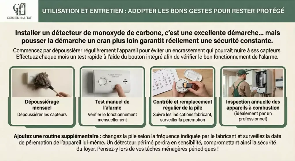 emplacement detecteur monoxyde de carbone