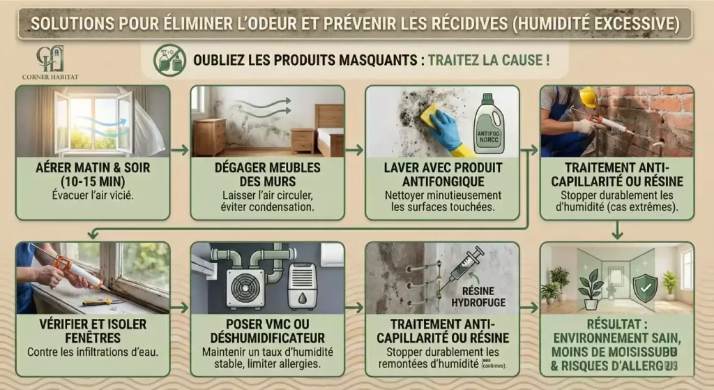 odeur de moisissure dans une chambre