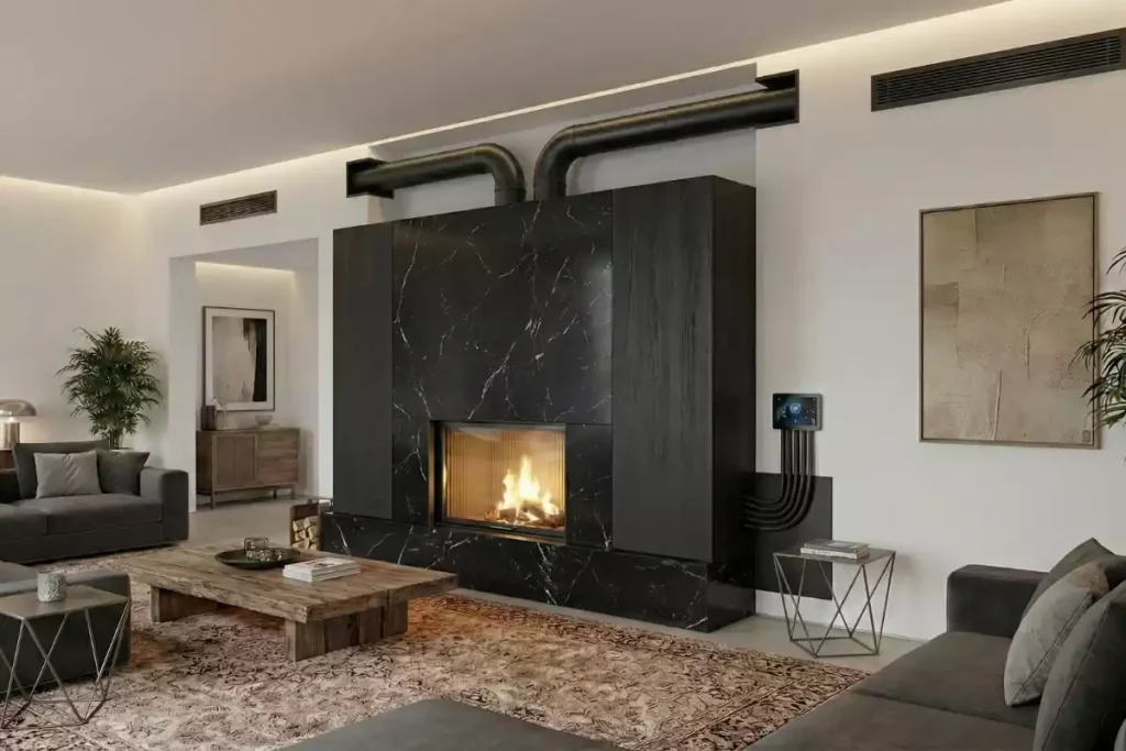 prise d air cheminée foyer ouvert