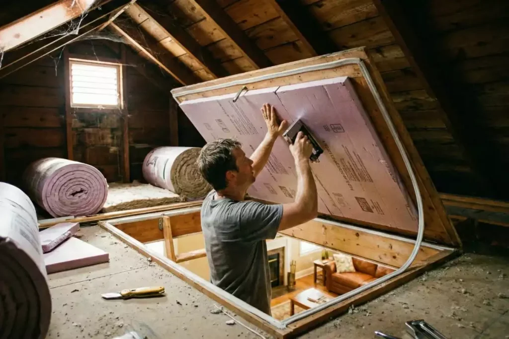 comment bien isoler une porte de grenier