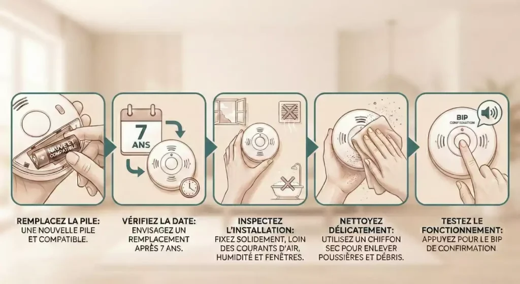 detecteur monoxyde de carbone qui bip 30 secondes