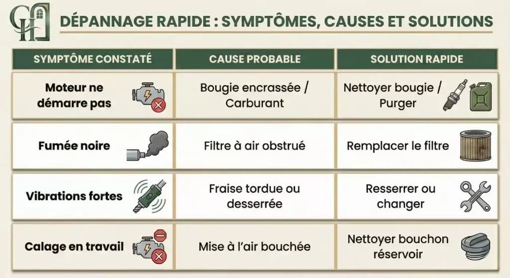 problème motobineuse viking hb 585 communs