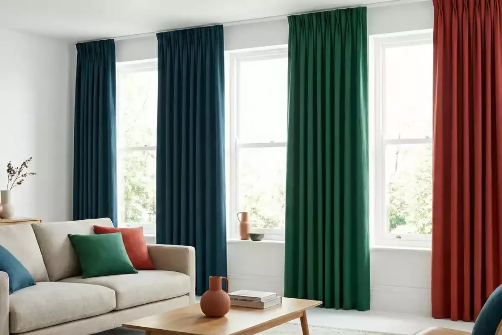 quelle couleur associer rideaux murs blancs
