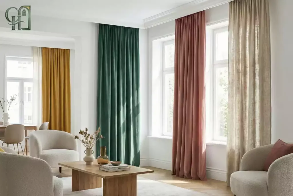 quelle couleur de rideaux pour murs blancs
