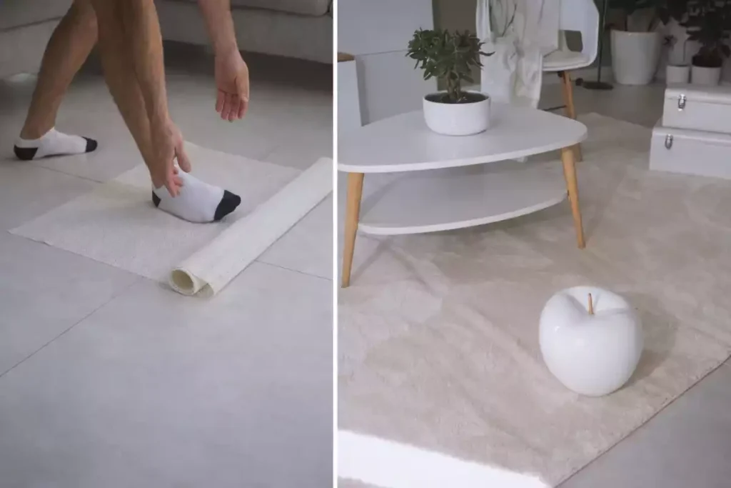comment faire tenir un tapis sur carrelage au sol