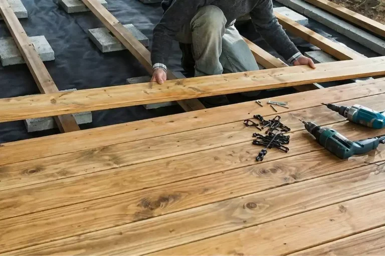 comment poser des dalles en bois sur une pelouse