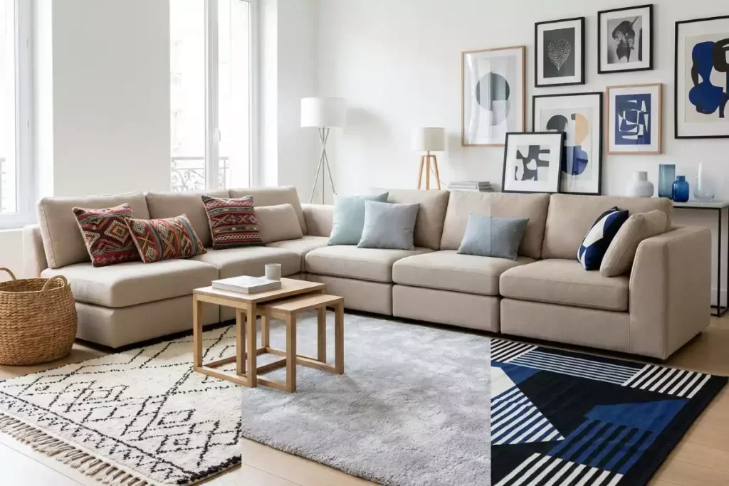 quel tapis avec canapé beige couleur