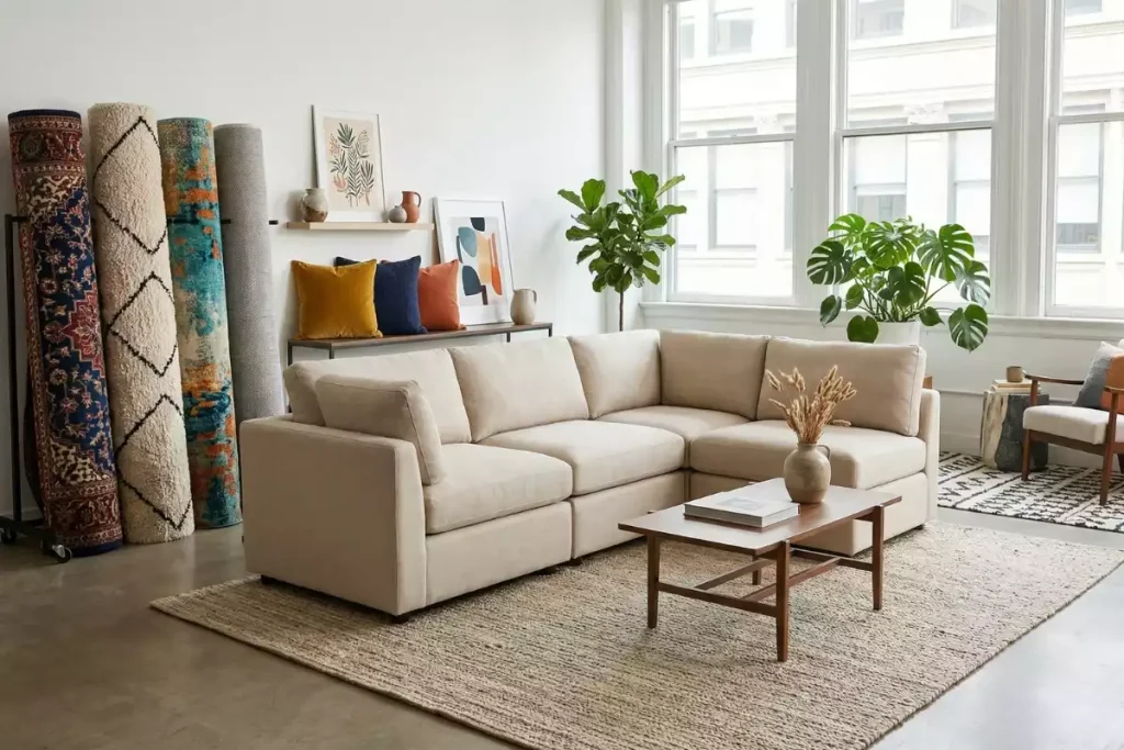 quel tapis choisir avec canapé beige