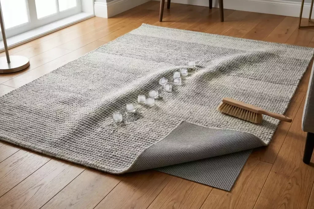 tapis qui gondole comment aplatir