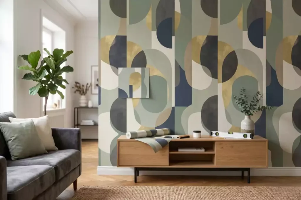 idee deco papier peint salon