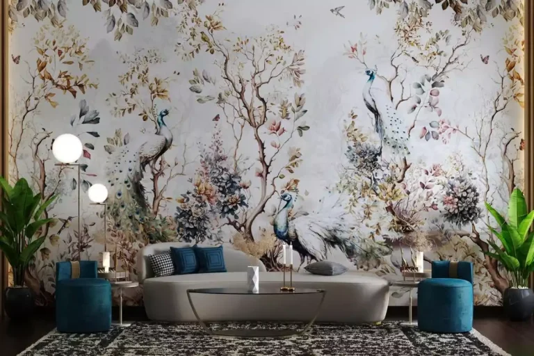 idee papier peint salon