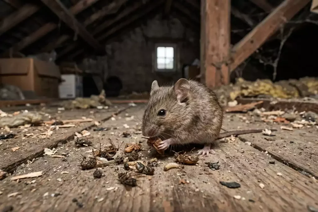 alimentation des souris dans les combles