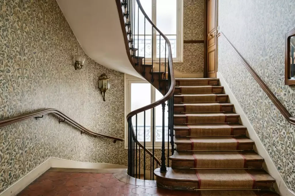 idee papier peint escalier