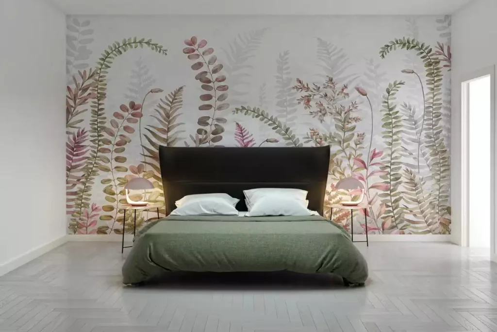 idee tete de lit papier peint chambre parentale