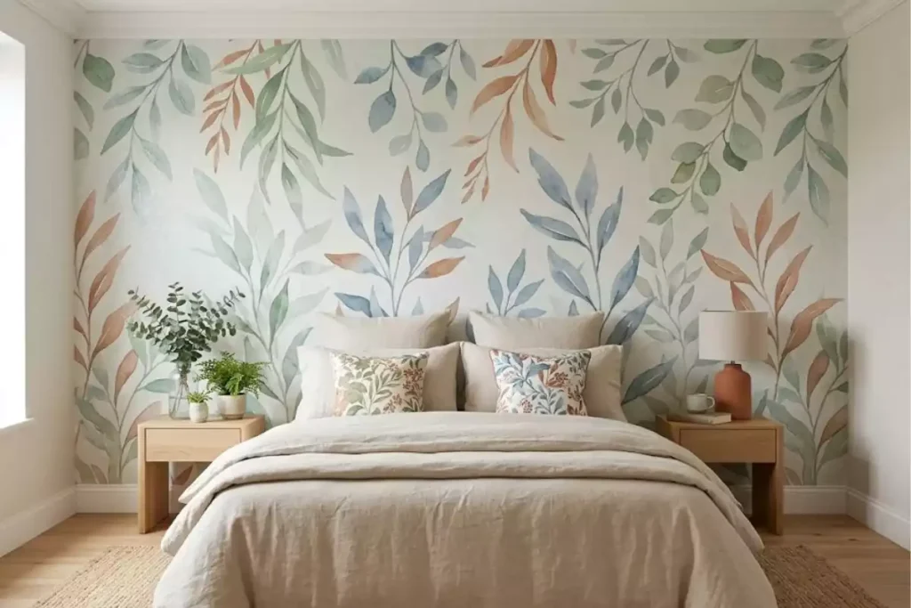 inspiration chambre parentale tete de lit papier peint