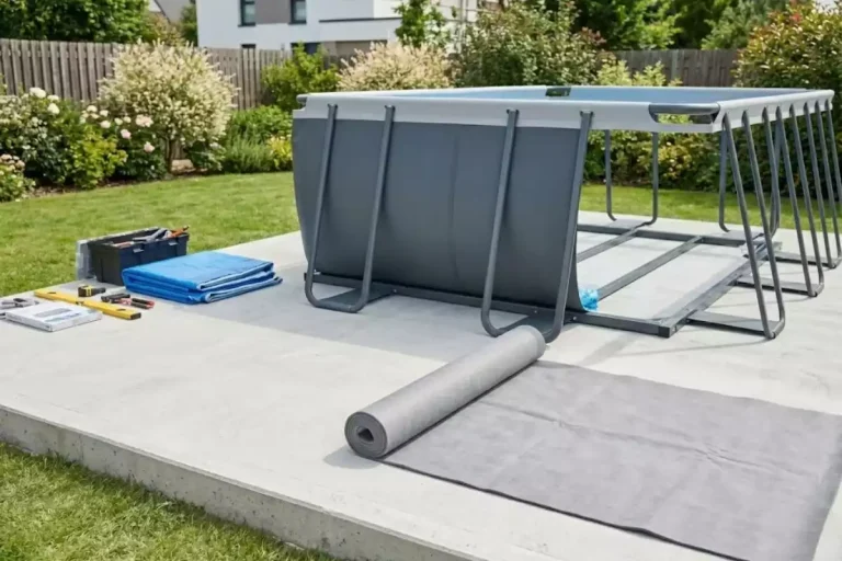 que mettre sous une piscine hors sol sur dalle béton