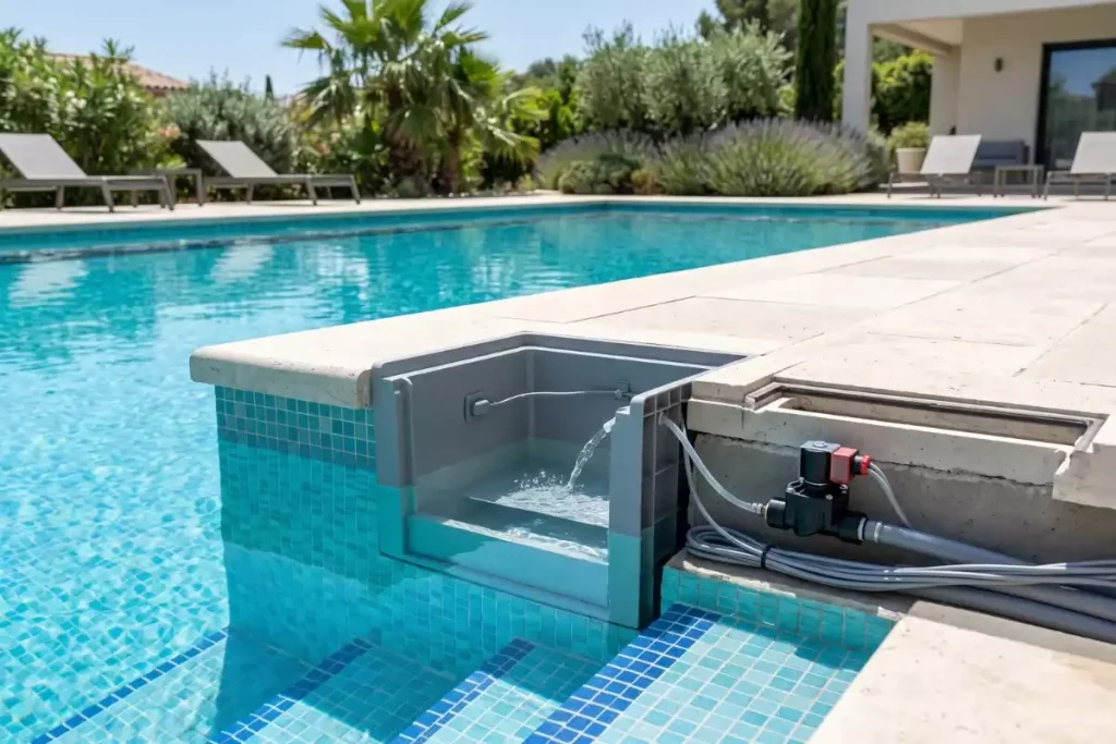 systeme remplissage automatique piscine skimmer
