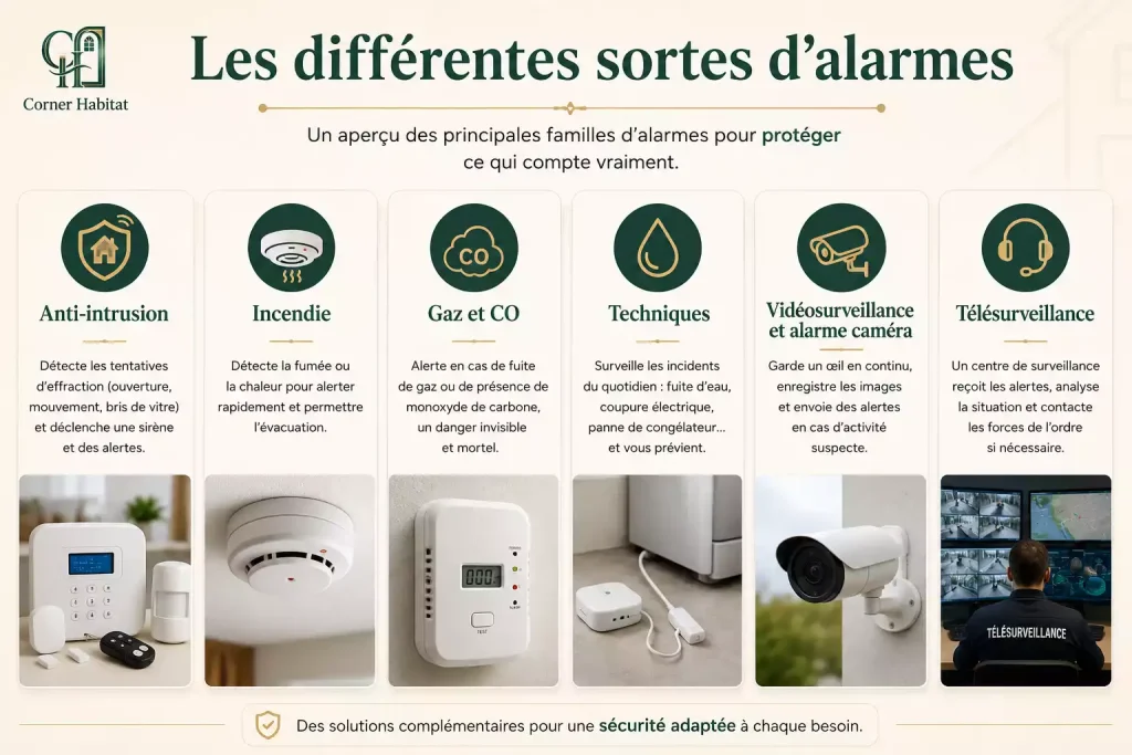 Les différentes sortes d’alarmes