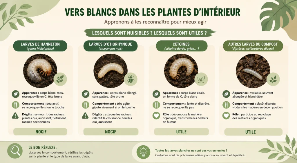 Les vers blancs, mais lesquels exactement ?